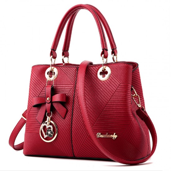 Buy Red Color Embossed Shoulder Square Style Zipper Handbags For Women ...