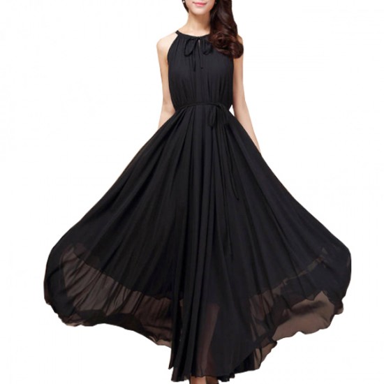 black color long dress