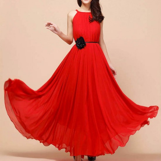 maxi dresses red color